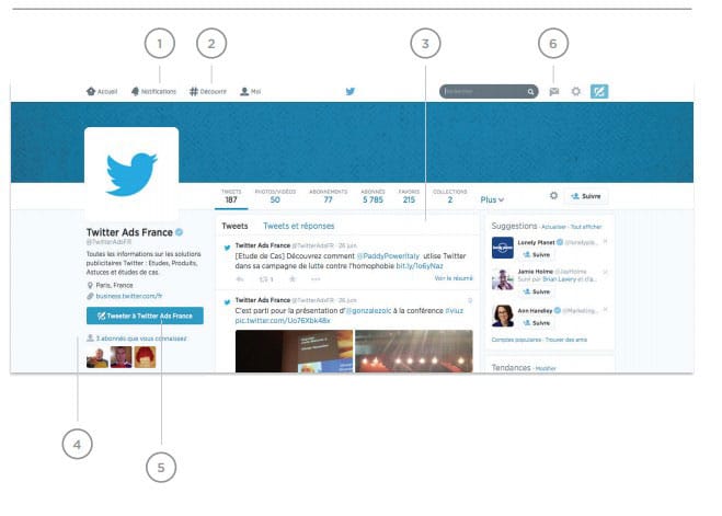 Twitter est un réseau d’information ouvert et public. Utilisez la page d’accueil pour accéder  rapidement aux informations que vous recherchez.