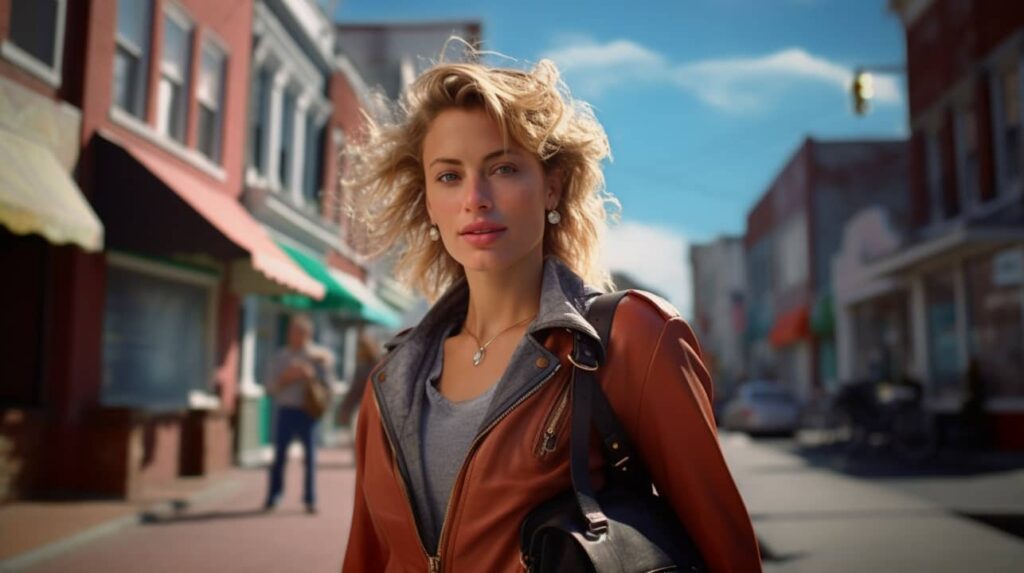 femme avec un sac à main en bandoulière 4