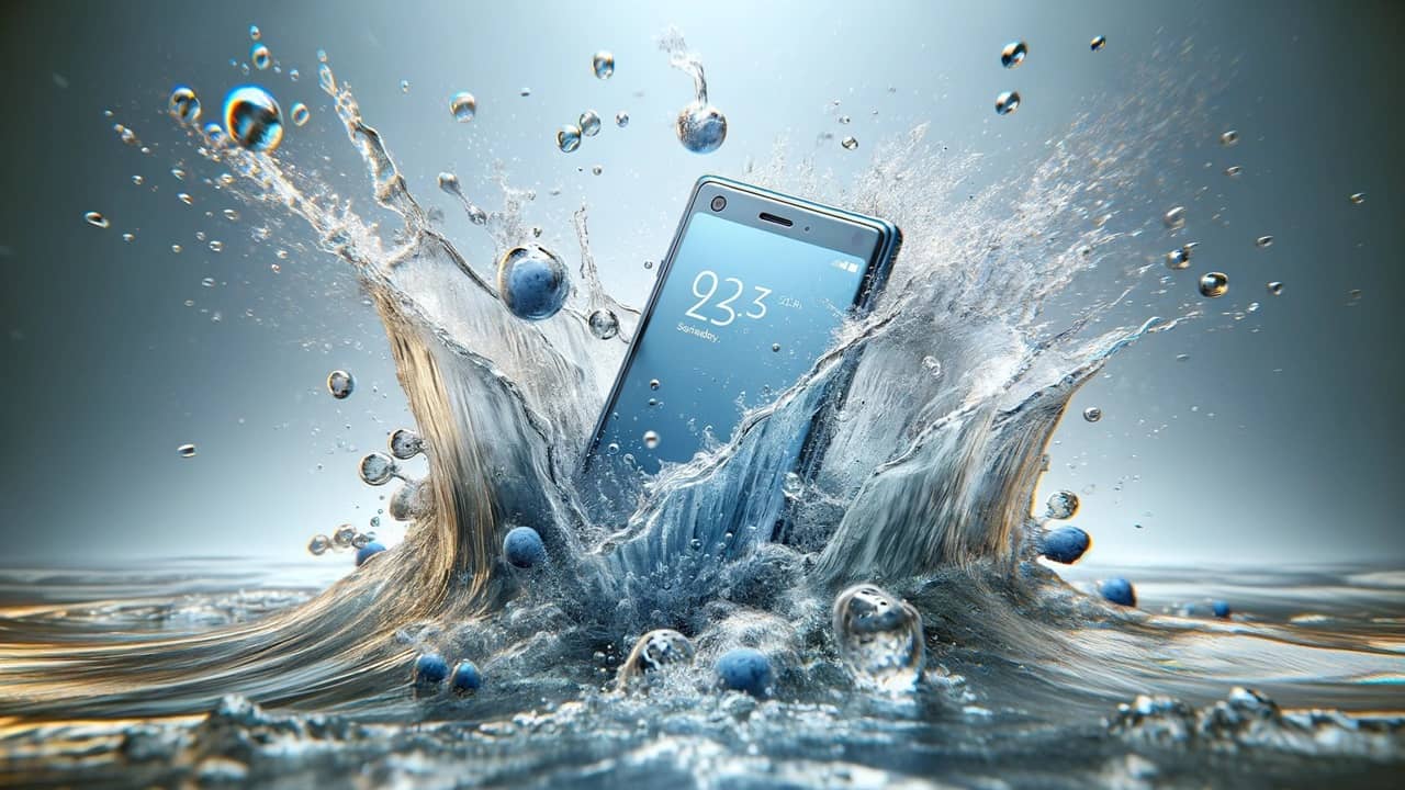 Téléphone tombé dans l