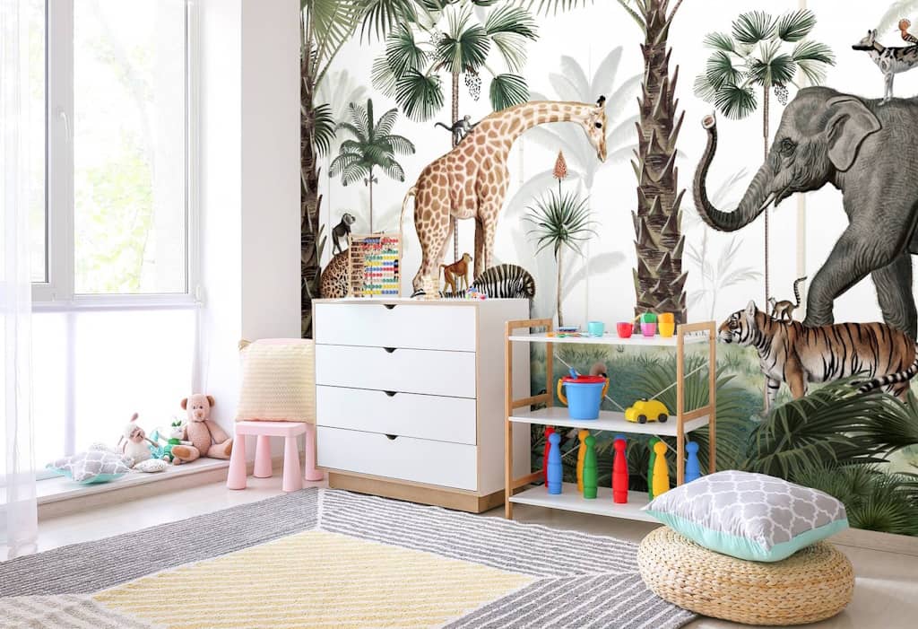 déco chambre d'enfant jungle