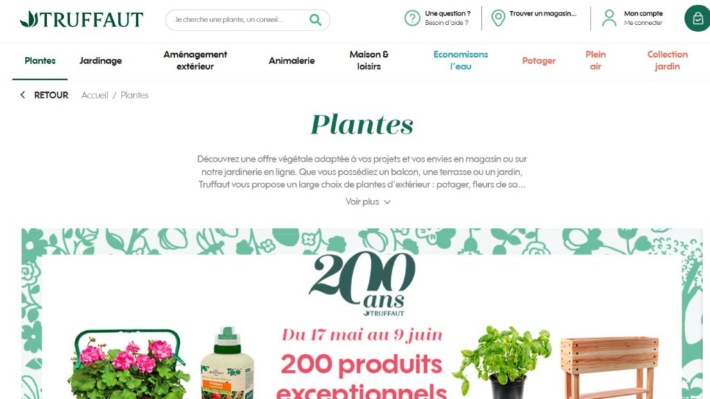 livraison achat sites plantes