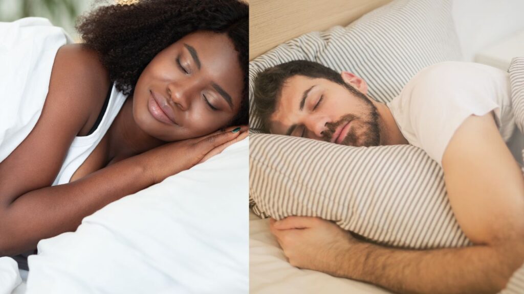 femme homme dormir