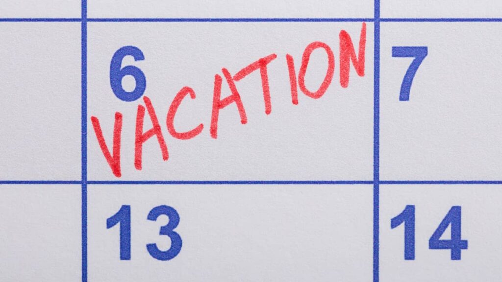 vacation semaine congés