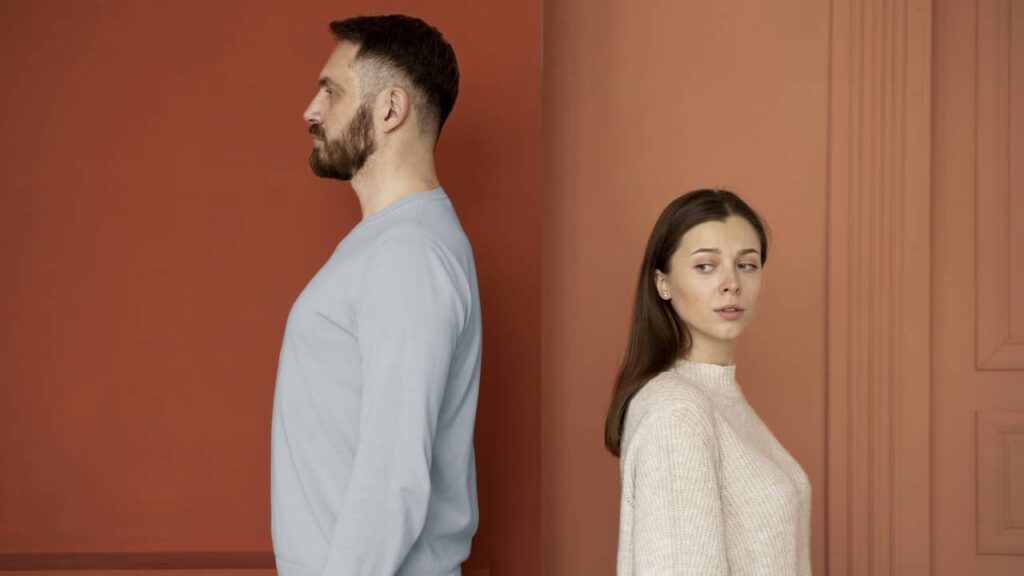 homme séparé femme