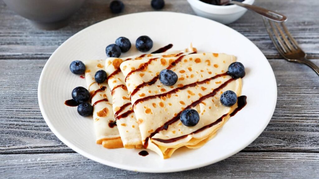 crepes myrtilles chocolat