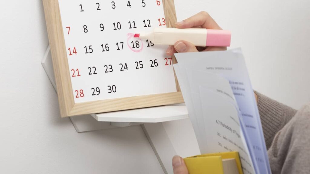 calendrier agenda demission